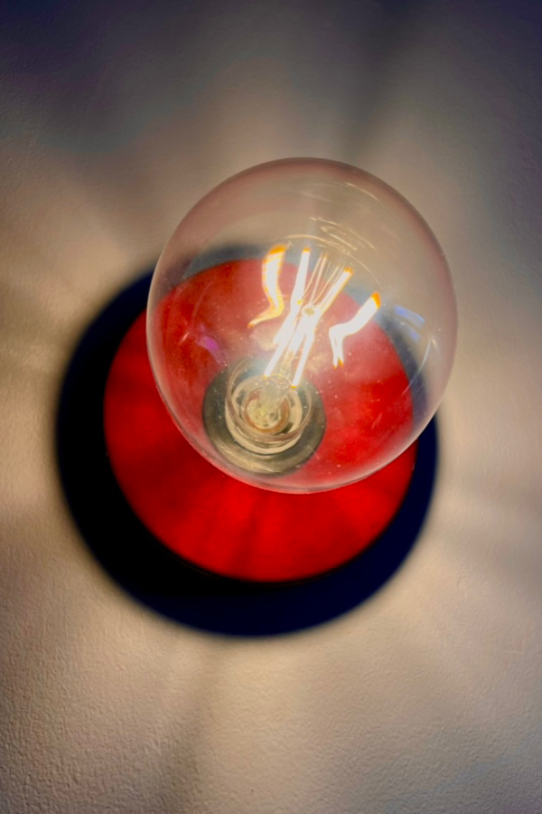 A composition of steel, ceramic and mirror